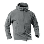 Exclusive Softshell Outdoor Thermal Fleece Jacket — Army Green — Size 2XL — Detail View