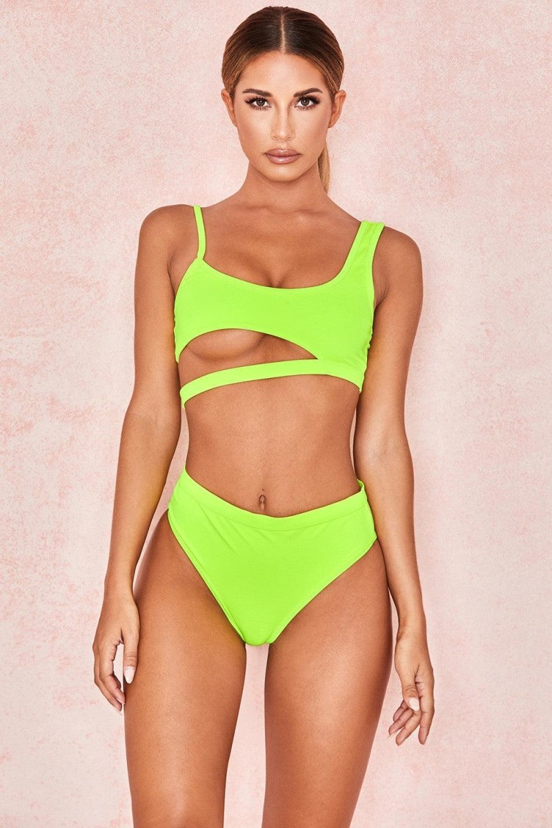 Exclusive Solid color ladies swimwear — Black — Size L — Alternate View 7