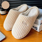 Exclusive Solid Color Simple Cotton Slippers — Pink — Size 36or37 — Alternate View 11