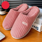 Exclusive Solid Color Simple Cotton Slippers — Pink — Size 36or37 — Alternate View 8