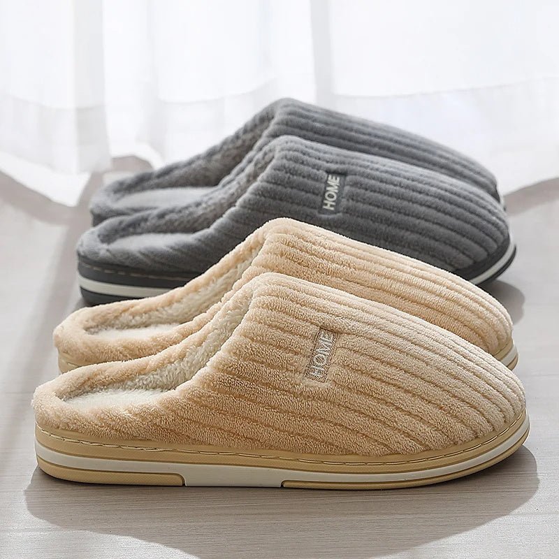 Exclusive Solid Color Simple Cotton Slippers — Pink — Size 36or37 — Detail View