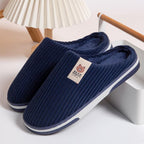 Exclusive Solid Color Striped Slippers For Women — Coffee — Size 40to41 — Alternate View 9