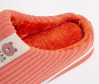Exclusive Solid Color Striped Slippers For Women — Coffee — Size 40to41 — Alternate View 12