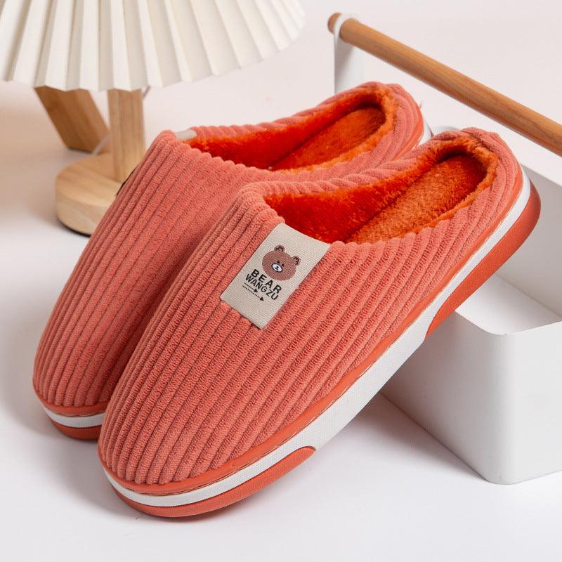 Exclusive Solid Color Striped Slippers For Women — Coffee — Size 40to41 — Alternate View 7