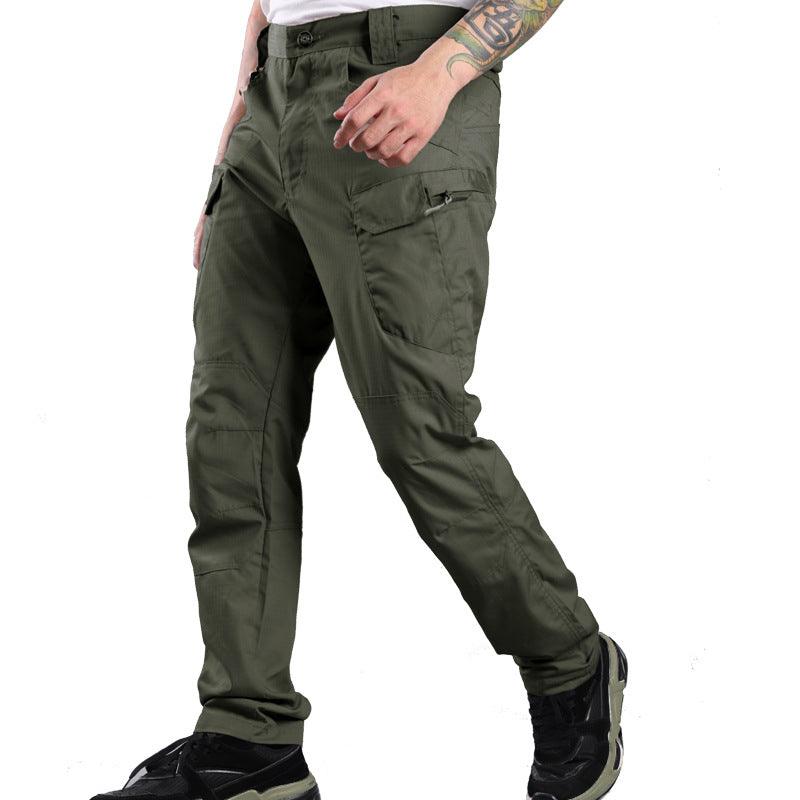 Exclusive Solid Color Waterproof Men's Wear-resistant Plaid Overalls — Black — Size 2XL — Alternate View 12