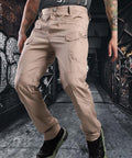Exclusive Solid Color Waterproof Men's Wear-resistant Plaid Overalls — Black — Size 2XL — Front View