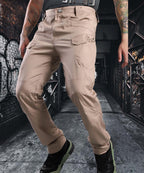 Exclusive Solid Color Waterproof Men's Wear-resistant Plaid Overalls — Black — Size 2XL — Front View