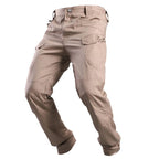 Exclusive Solid Color Waterproof Men's Wear-resistant Plaid Overalls — Black — Size 2XL — Side View
