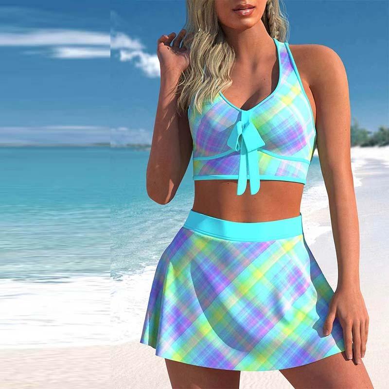 Exclusive Split Swimwear Skirt Conservative Large Print — Picture 1style — Size 2XL — Alternate View 11
