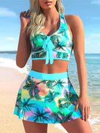 Exclusive Split Swimwear Skirt Conservative Large Print — Picture 1style — Size 2XL — Alternate View 10