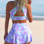 Exclusive Split Swimwear Skirt Conservative Large Print — Picture 1style — Size 2XL — Alternate View 9