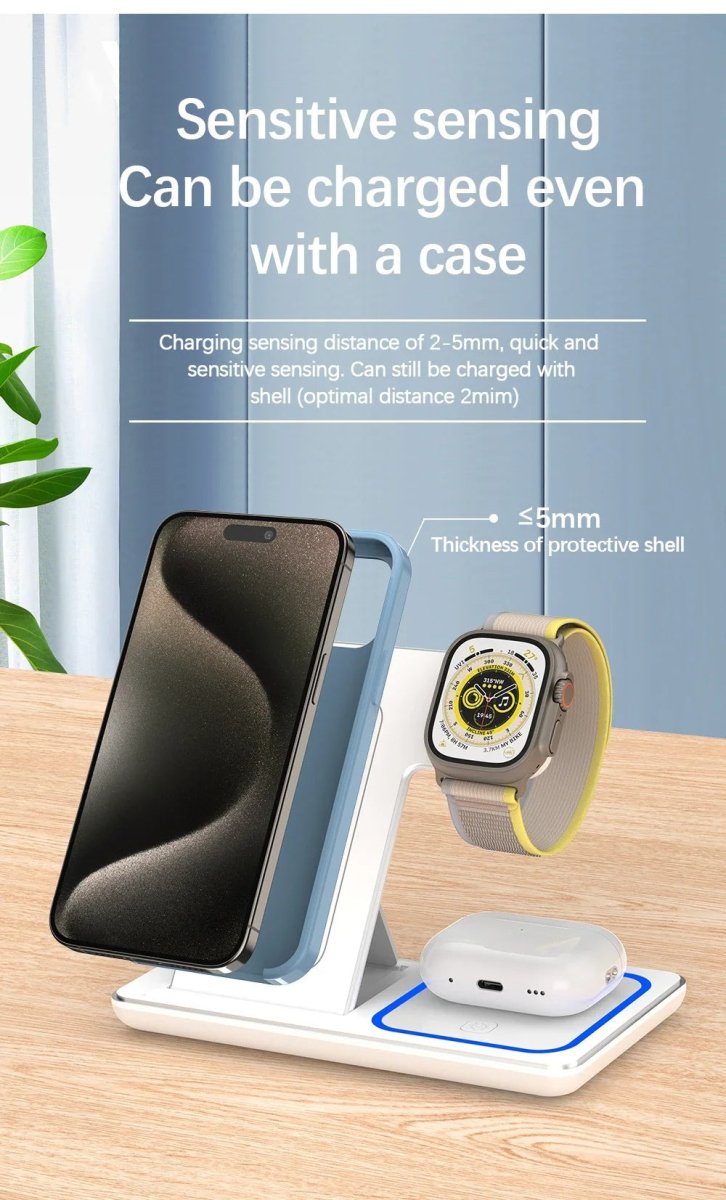 Exclusive Stand Foldable Charging Station — White — Size IPhone — Alternate View 11