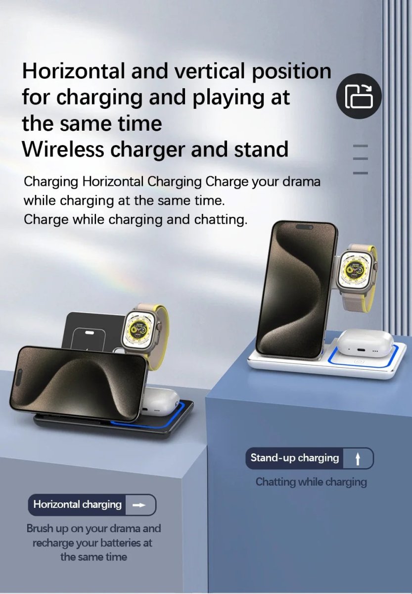 Exclusive Stand Foldable Charging Station — White — Size IPhone — Alternate View 7
