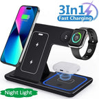 Exclusive Stand Foldable Charging Station — White — Size IPhone — Front View