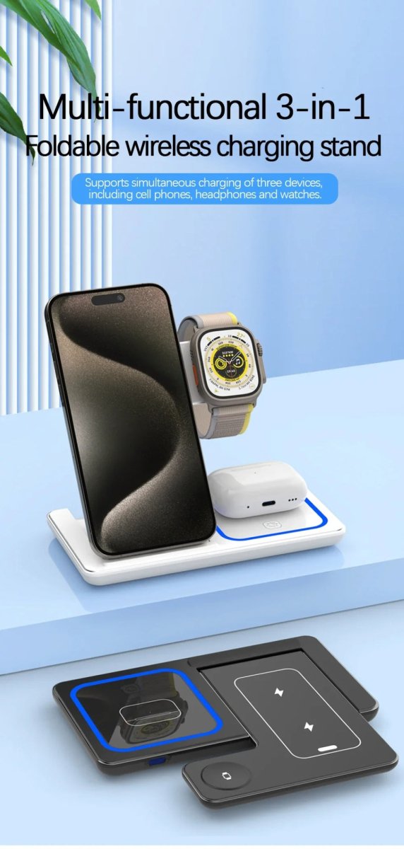 Exclusive Stand Foldable Charging Station — White — Size IPhone — Alternate View 16