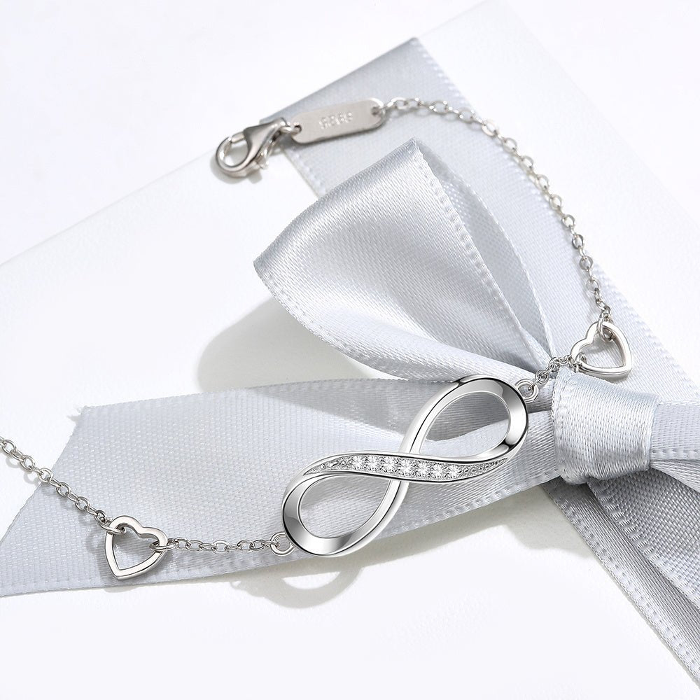 Exclusive 8 Bracelet Female Silver Jewelry — Silver — Back View
