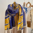 Exclusive Style Double-sided Thickened Warm Scarf — Dark Green — Size 190cm — Side View
