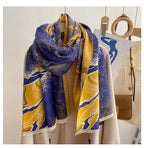 Exclusive Style Double-sided Thickened Warm Scarf — Dark Green — Size 190cm — Detail View