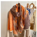 Exclusive Style Double-sided Thickened Warm Scarf — Dark Green — Size 190cm — Alternate View 7