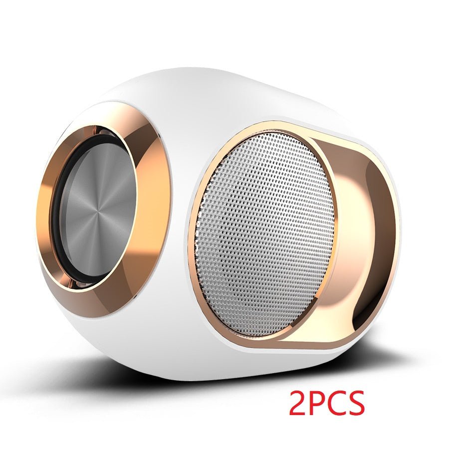 Exclusive Subwoofer wireless TWS series card sound — White 2pcs — Top View