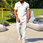Exclusive Summer Men's Shirt Collection Set — Black — Size 2XL — Front View