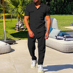 Exclusive Summer Men's Shirt Collection Set — Black — Size 2XL — Lifestyle View