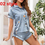 Exclusive Print V-Neck Stretch Lingerie Female Sleepwear — 01.style — Size S — Alternate View 12
