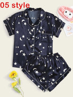Exclusive Print V-Neck Stretch Lingerie Female Sleepwear — 01.style — Size S — Alternate View 7