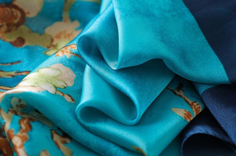 Exclusive Women's Summer Sunscreen Shawl Scarf – Lightweight Rayon Silk Beach Wrap — Khaki — Alternate View 11
