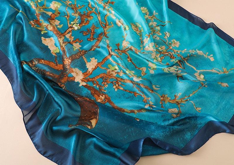 Exclusive Women's Summer Sunscreen Shawl Scarf – Lightweight Rayon Silk Beach Wrap — Khaki — Alternate View 13