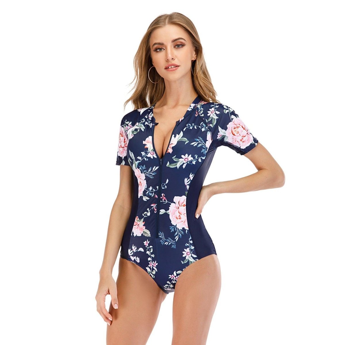 Exclusive One-Piece Surf Suit Swimsuit | Active & Durable — Dark blue — Size L — Alternate View 7