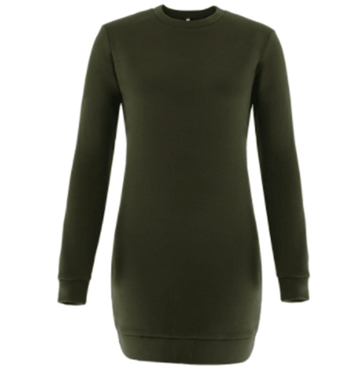 Exclusive Sweaters cardigan ladies tops — ArmyGreen — Size 3XL — Back View