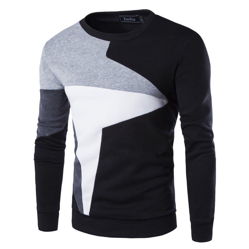 Exclusive Casual O-Neck Slim Cotton Knitted Mens Sweaters — Black — Size 3XL — Alternate View 8