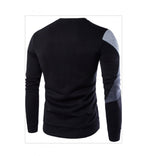 Exclusive Casual O-Neck Slim Cotton Knitted Mens Sweaters — Black — Size 3XL — Detail View