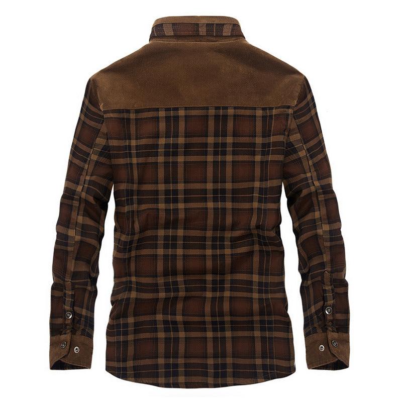 Exclusive Thicken Warm Fleece Jackets — Army Green — Size 48 M — Detail View