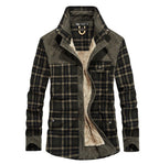 Exclusive Thicken Warm Fleece Jackets — Army Green — Size 48 M — Lifestyle View
