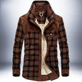 Exclusive Thicken Warm Fleece Jackets — Army Green — Size 48 M — Front View