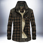 Exclusive Thicken Warm Fleece Jackets — Army Green — Size 48 M — Side View