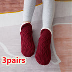 Exclusive Thicken Warm Home Bedroom Socks Slippers — Apricot — Size 18to21 — Width 1pair — Alternate View 24