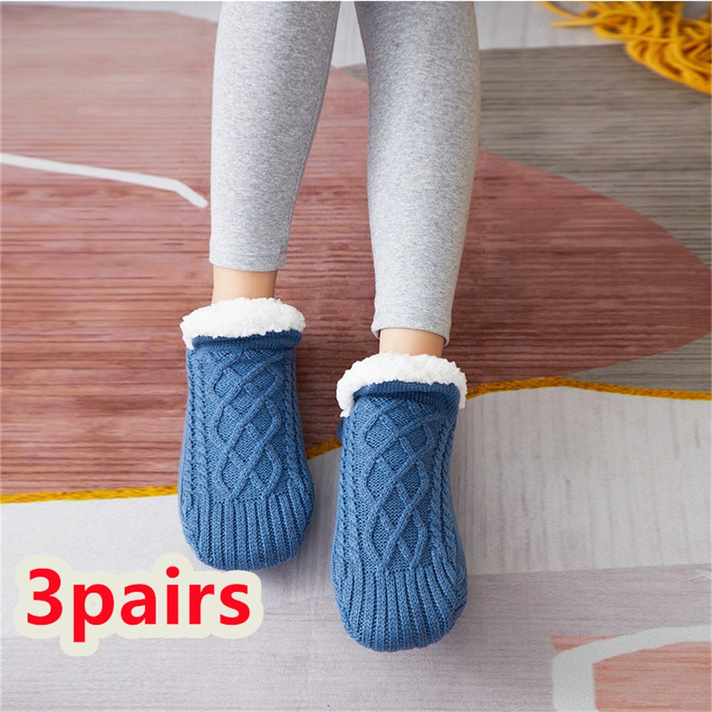 Exclusive Thicken Warm Home Bedroom Socks Slippers — Apricot — Size 18to21 — Width 1pair — Alternate View 18