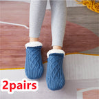 Exclusive Thicken Warm Home Bedroom Socks Slippers — Apricot — Size 18to21 — Width 1pair — Alternate View 17