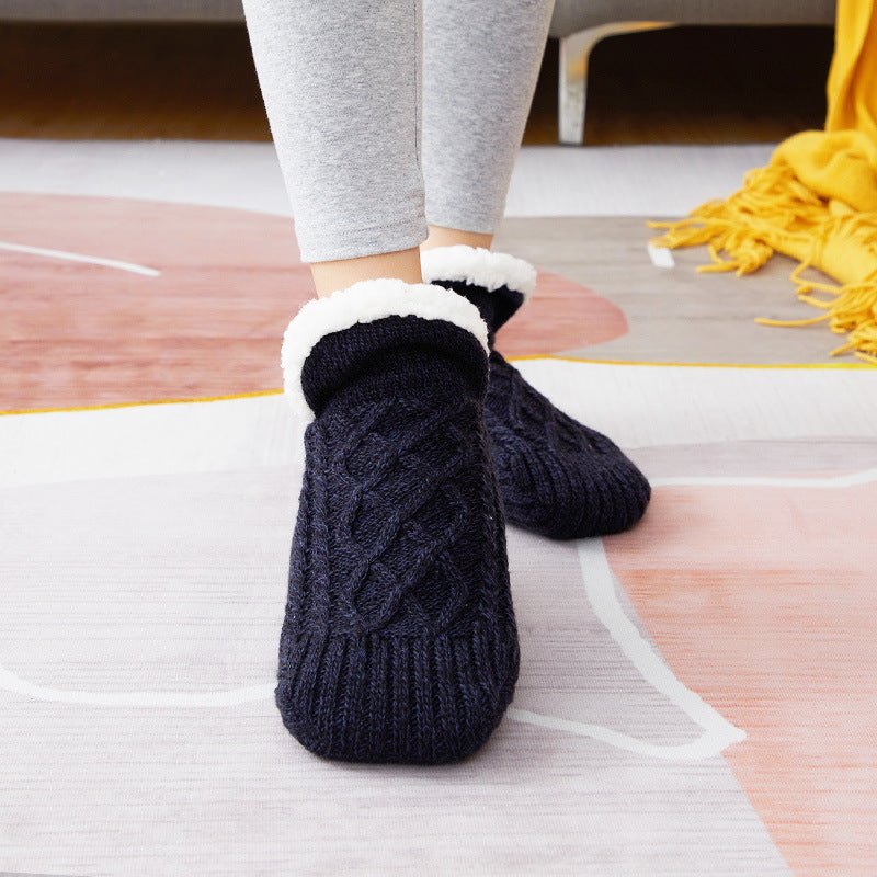 Exclusive Thicken Warm Home Bedroom Socks Slippers — Apricot — Size 18to21 — Width 1pair — Alternate View 13