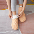 Exclusive Thicken Warm Home Bedroom Socks Slippers — Apricot — Size 18to21 — Width 1pair — Alternate View 11