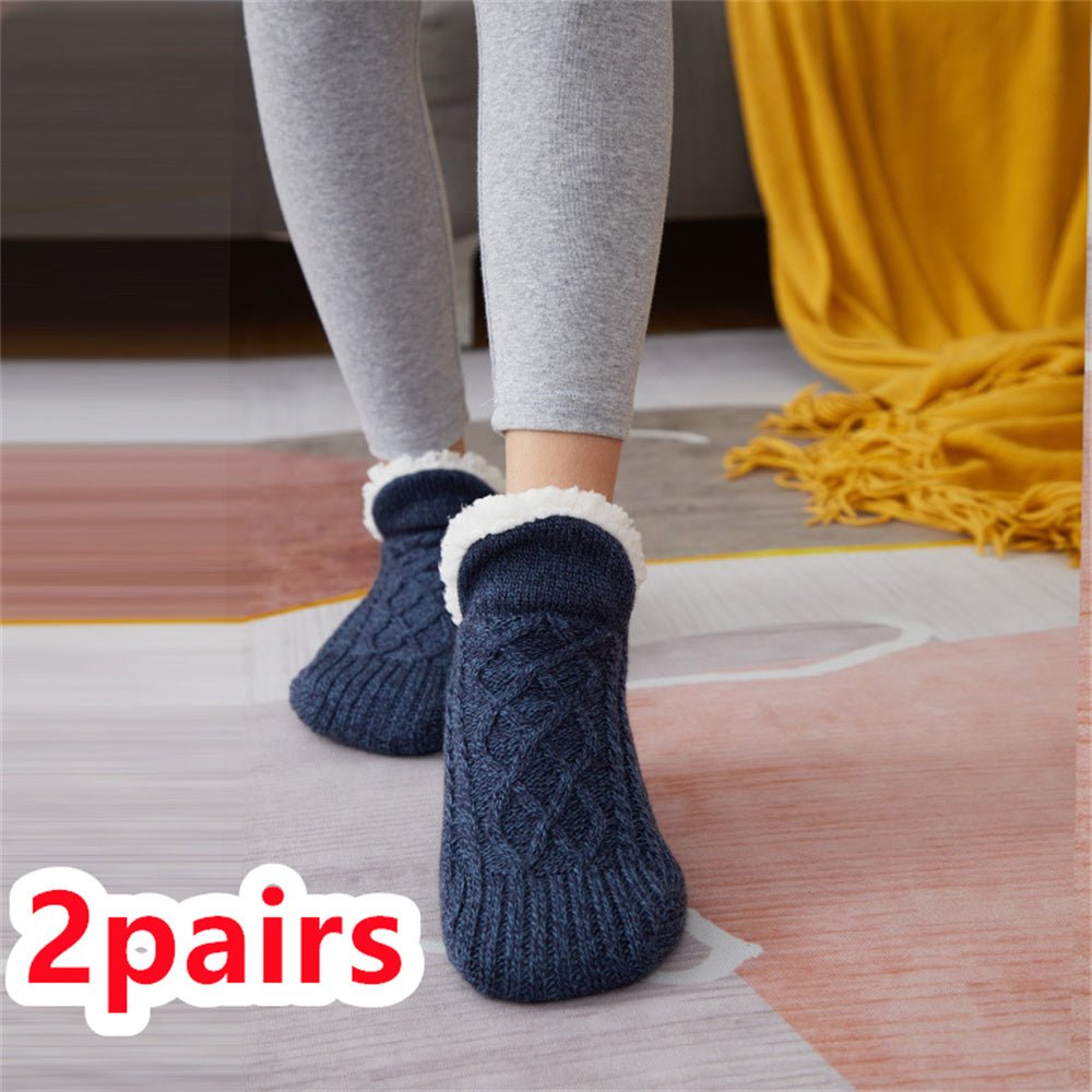 Exclusive Thicken Warm Home Bedroom Socks Slippers — Apricot — Size 18to21 — Width 1pair — Alternate View 21