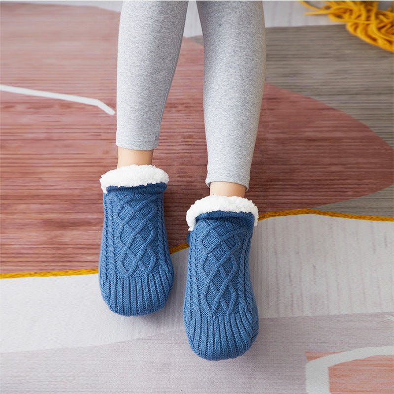 Exclusive Thicken Warm Home Bedroom Socks Slippers — Apricot — Size 18to21 — Width 1pair — Alternate View 16
