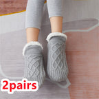 Exclusive Thicken Warm Home Bedroom Socks Slippers — Apricot — Size 18to21 — Width 1pair — Alternate View 10