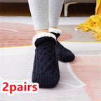Exclusive Thicken Warm Home Bedroom Socks Slippers — Apricot — Size 18to21 — Width 1pair — Alternate View 14