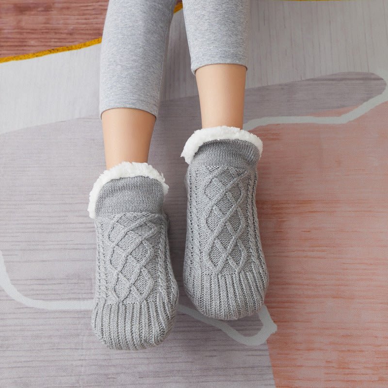 Exclusive Thicken Warm Home Bedroom Socks Slippers — Apricot — Size 18to21 — Width 1pair — Alternate View 19
