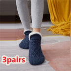 Exclusive Thicken Warm Home Bedroom Socks Slippers — Apricot — Size 18to21 — Width 1pair — Alternate View 22