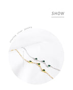 Exclusive Three Lovely Emerald Gemstone Bracelet — Bracelet White — Size 925 Silver — Alternate View 7